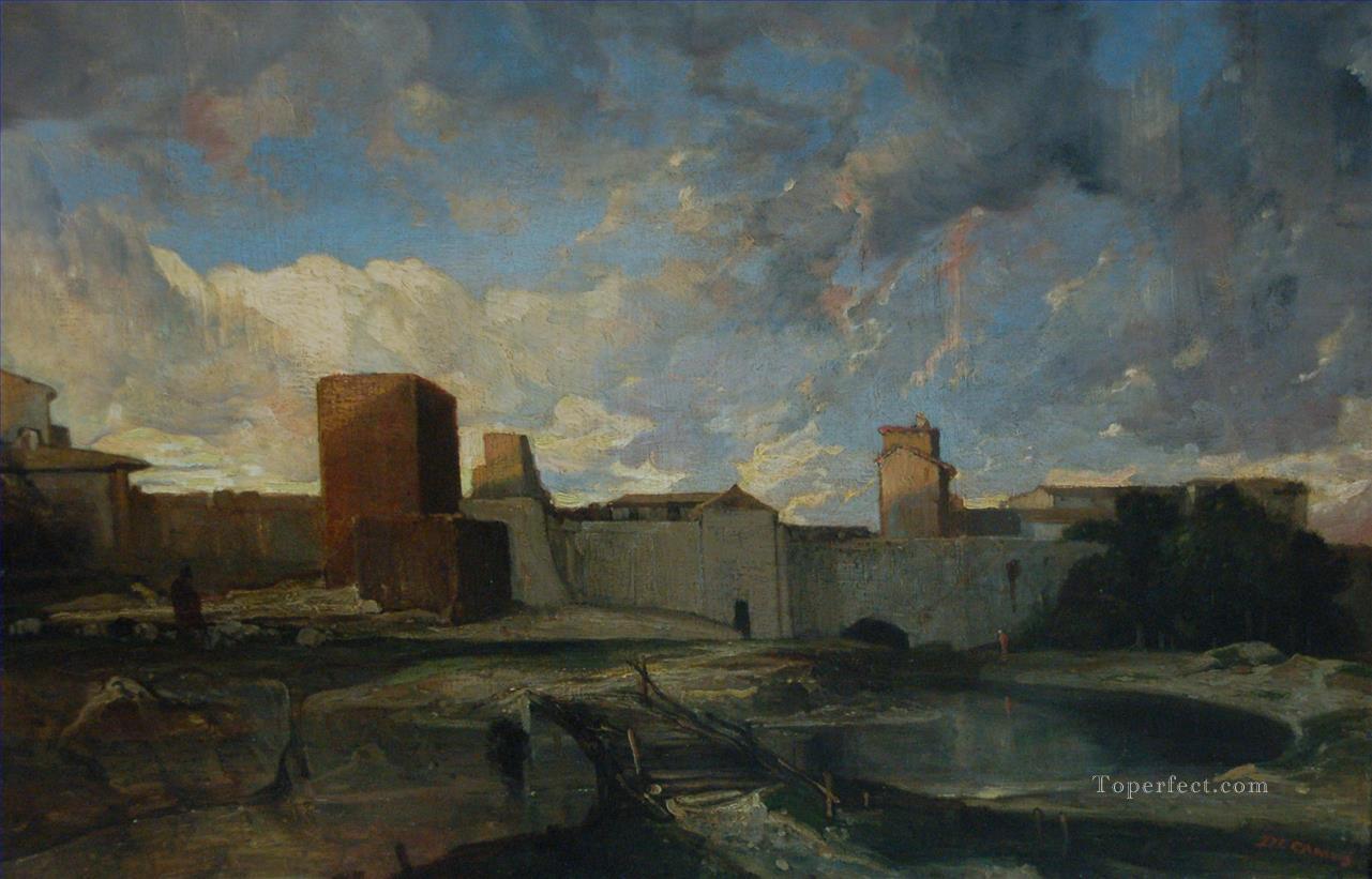 Les remparts Aigues Mortes Alexandre Gabriel Decamps Orientalist Oil Paintings